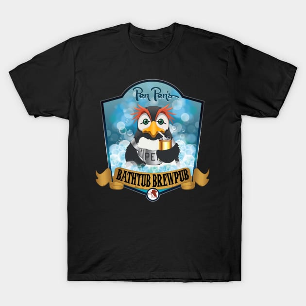 Pen Pen's Brewpub T-Shirt by Jessferatu